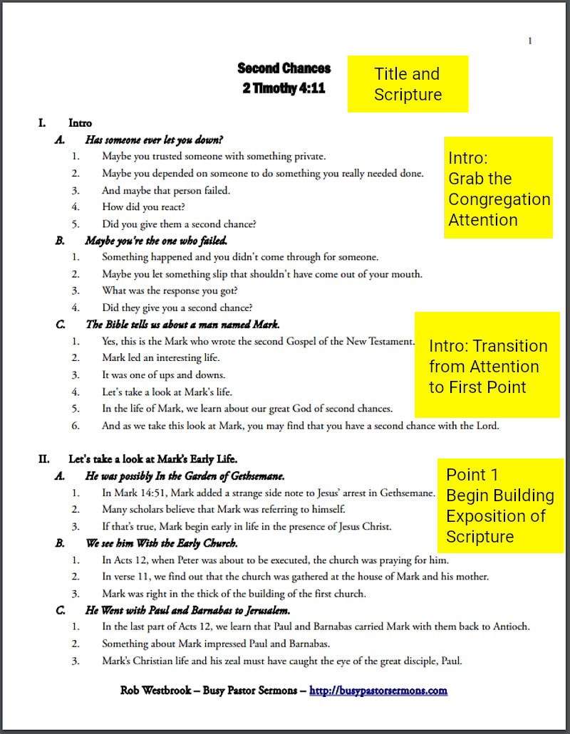 essay on the composition of a sermon